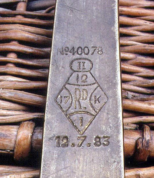 Hardy Carry All creel victorian registration mark.